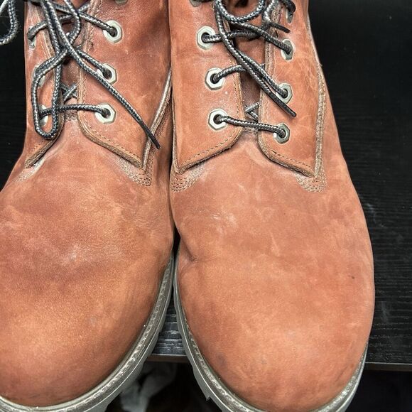 Timberland Boots Red Mens Size 14 Made In USA - Picture 8 of 15